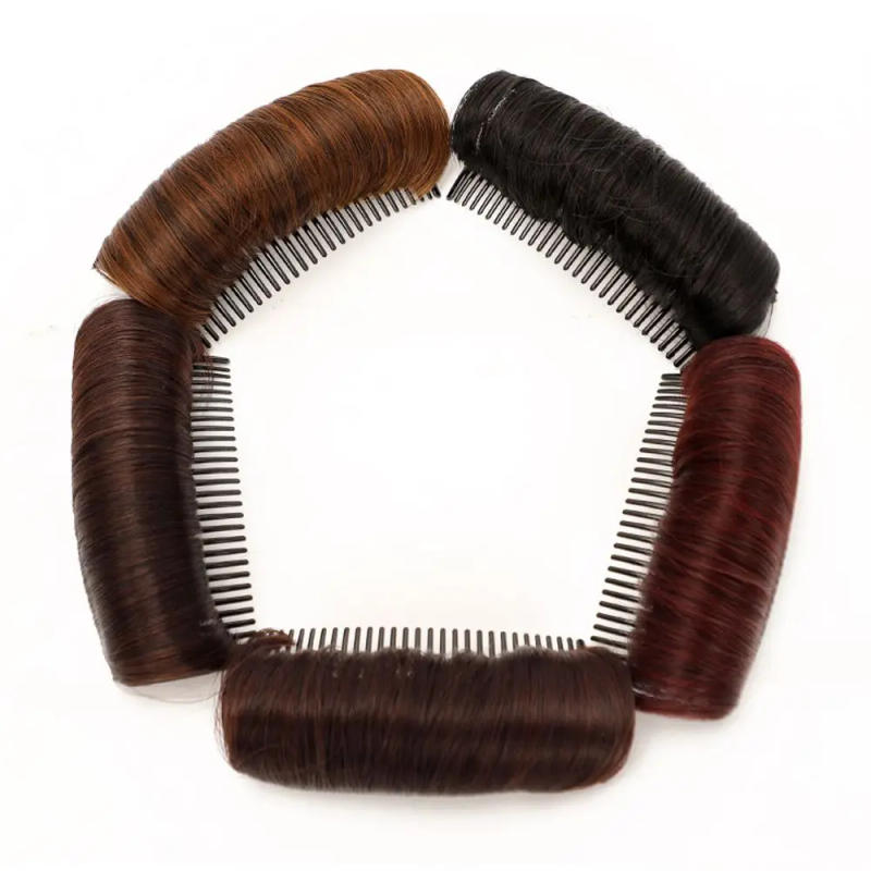 Description Picture 5 of itemHairpin Princess Styling Tools Hair Combs Synthetic hair False Hair Clip Fluffy Hair Pad DIY Hair Extension Invisible Hair Bun