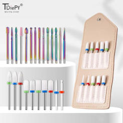 10Pcs Ceramic Tungsten Cutters For Manicure Carbide Nail Drill Accessories Bits Nail Art Equipment Tools For Machine Milling Cut