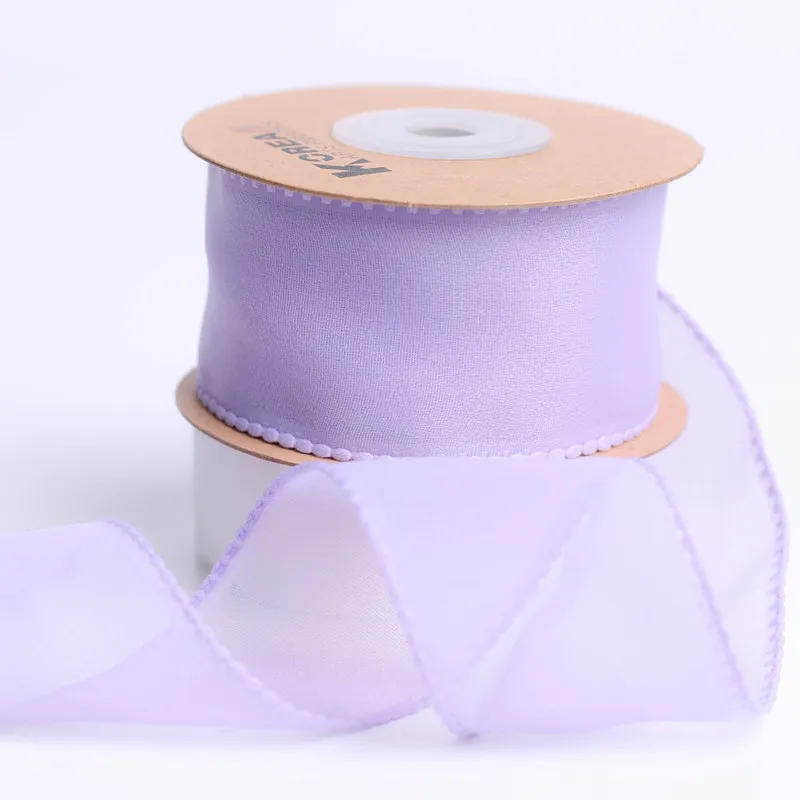 Description Picture 5 of item10 Yards Organza Ribbon Handmade Tape DIY Accessories Girl Hair Clips Bow Satin Gauze Voile Piping Webbing