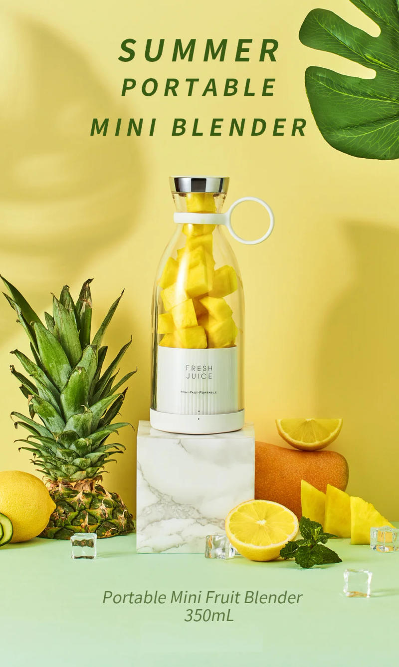 Description Picture 3 of itemPortable Rechargeable juicer blender wireless mixer fresh juice 350ml Usb Mini Fruit Extractors Food Milkshake Juice Maker