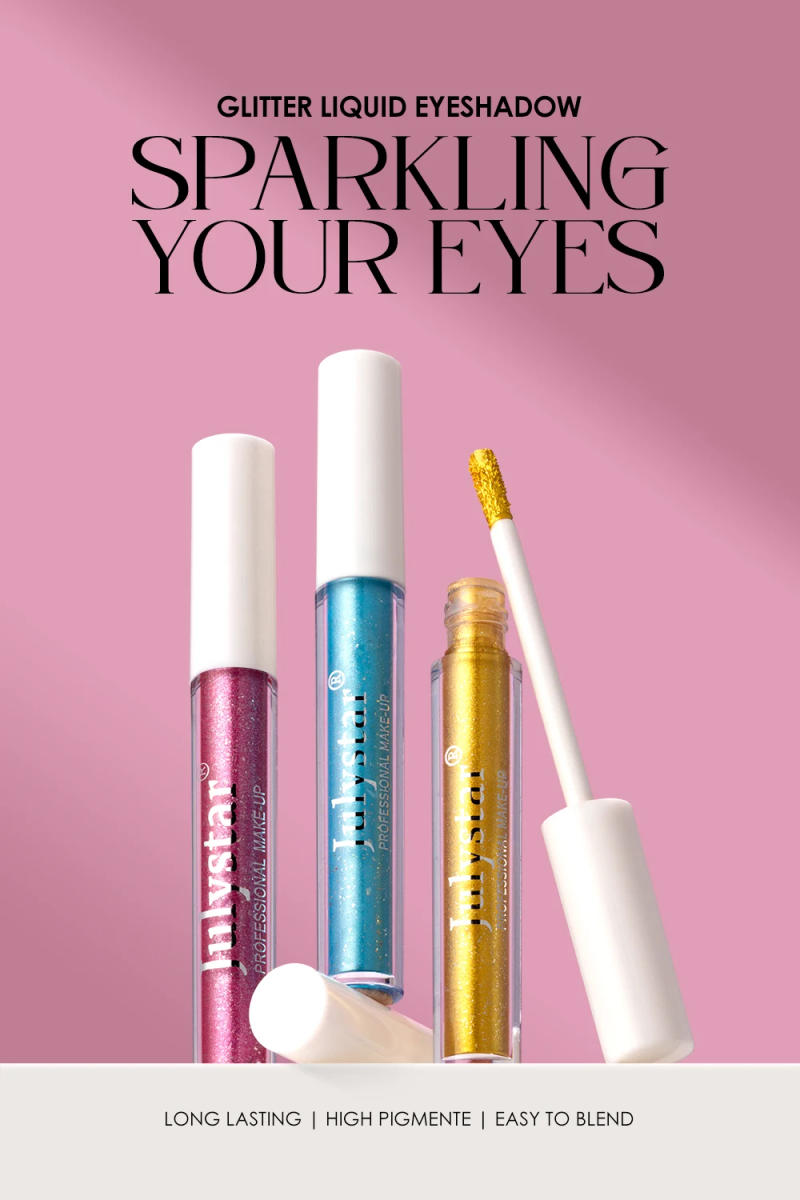 Description Picture 2 of itemJulystar 5-piece pearlescent glitter liquid eyeshadow set, long-lasting color, high saturation with glittery eyeshadow set