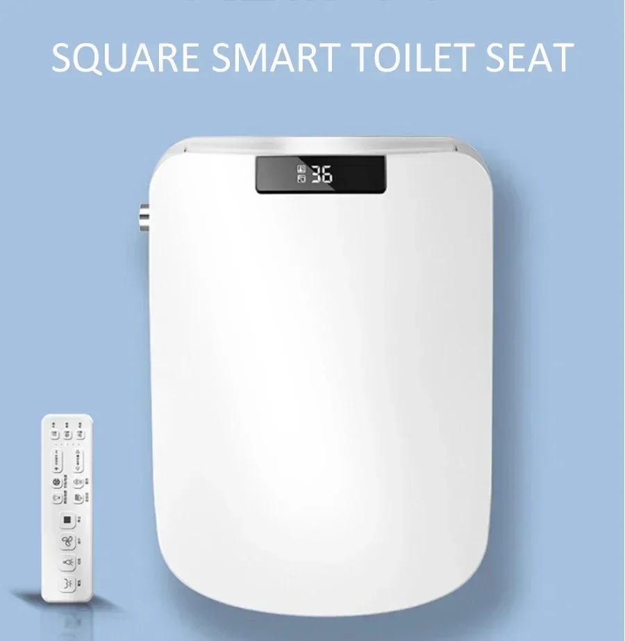 Description Picture 2 of itemEcofresh square smart toilet seat cover electronic bidet  bowls  heating clean dry intelligent  lid for bathroom
