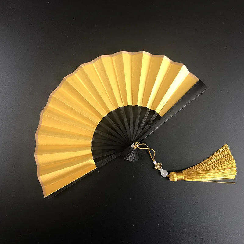 Description Picture 4 of itemChinese color Blank Paper Fold Fan Red Folding Hand Held Fan Pink Mini Japanese Foldable Fan for Kids DIY Wedding Decoration