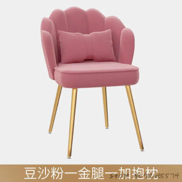 Makeup chair light luxury bedroom female dressing table chair backrest home stool desk chair study net red petal dining chair