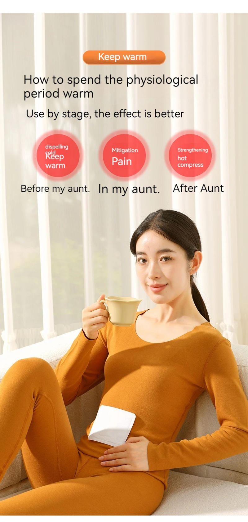 Description Picture 4 of item50pcs Body Warmer Stickers Disposable Self-heating Heat Patch Hand Foot Waist Abdome Warmer Heating Pad Warm Paste