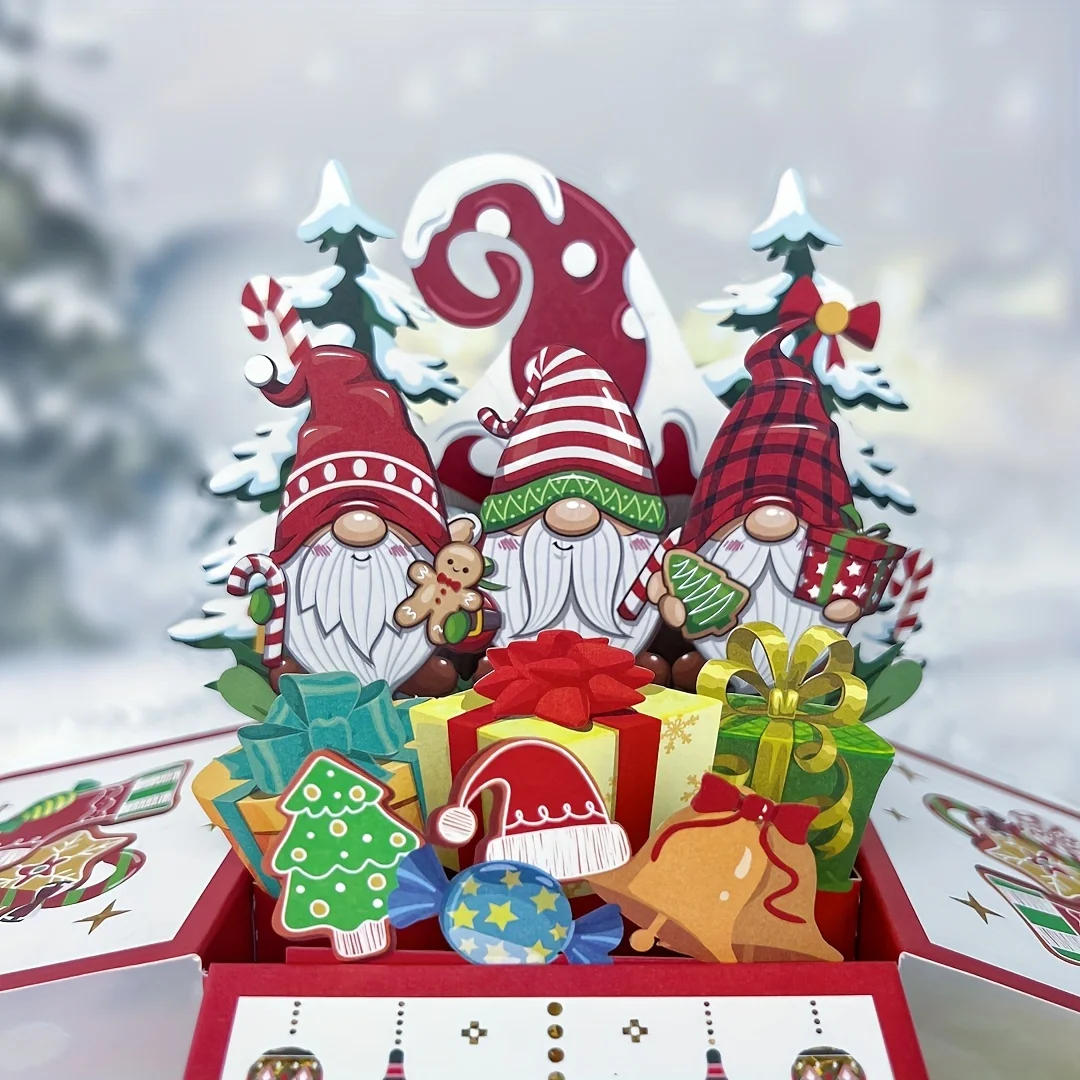 Description Picture 3 of itemChristmas & New Year Santa 3D Pop Up Greeting Cards Handmade for All Occasions Including Mailing Accessories Invitations