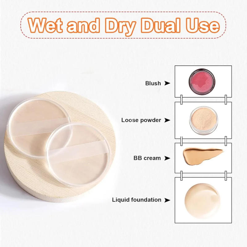 Description Picture 4 of item1-5Pcs Silicone Cosmetic Puff Soft Makeup Blender Beauty Sponge for Liquid Foundation BB Cream Power Puff Make Up Accessories