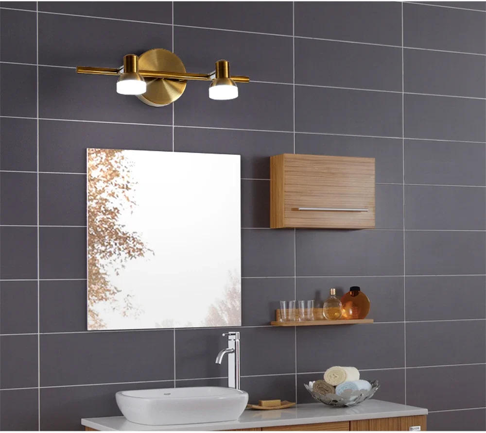 Description Picture 5 of itemNordic Wall Light Multi-head Mirror Light For Bathroom Bedroom Waterproof Rotating Wall Sconce Dressing Light Indoor Lighting