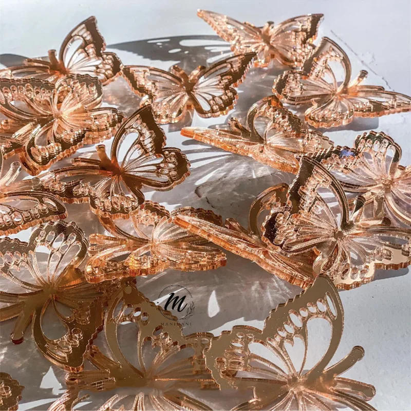 Description Picture 5 of item10PCS/BAG Acrylic Butterfly Cake Decoration Party Favors Wedding Happy Birthday Cake Topper Cake Decorating Supplies Home Decor