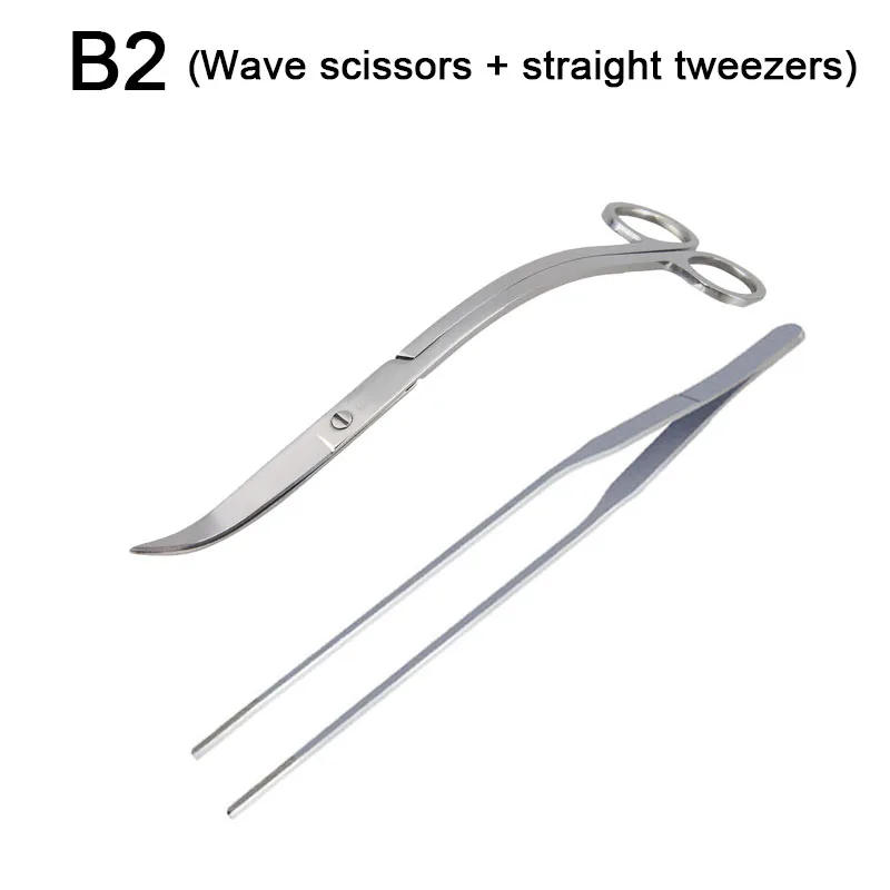 Description Picture 4 of itemAquarium Tools Set Scissor Tweezers Plants Wave Scissors Grass Stainless Cleaning Tools Fish Tank Shovels Aquarium Accessories