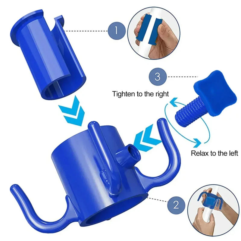 Description Picture 4 of itemBeach Umbrella Hanging Hook, 4-prongs Plastic Umbrella Hook Hanging For Towels/Hats/Clothes/Camera/Sunglasses/Bags-Accessories