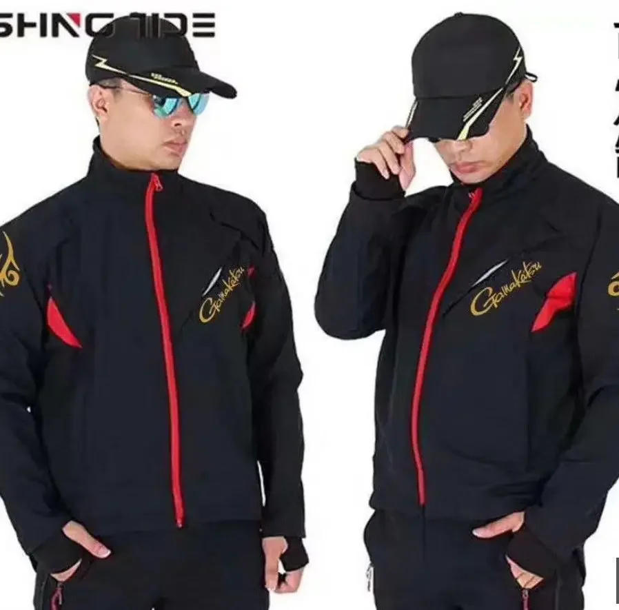 Description Picture 5 of itemNew Autumn Winter GM Fishing Clothing Set Men Mountaineering Fleece Warm Waterproof Breathable Fishing Jacket Pants Set