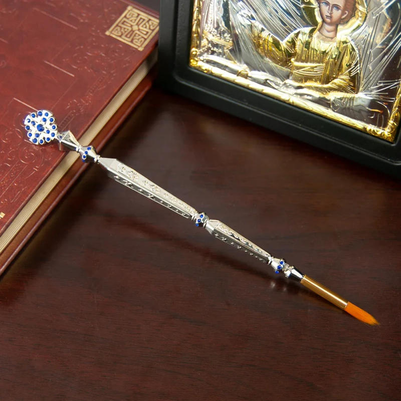 Description Picture 6 of itemOrthodox Church Sacred Oil Ritual Supplies with High-Quality Metal Vessels and Exquisite Diamond Inlaid Perfect Souvenirs