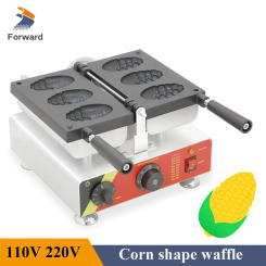 Snack Machines Corn Shape Mini Waffle Maker Maize Bread Baking Tool Electric 3 pcs Corn Shape Waffle Maker