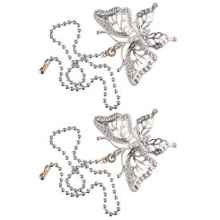 2 Pcs Ceiling Fan Pendant Lamp Pulling Hanging Decoration Chain Extender for Extension