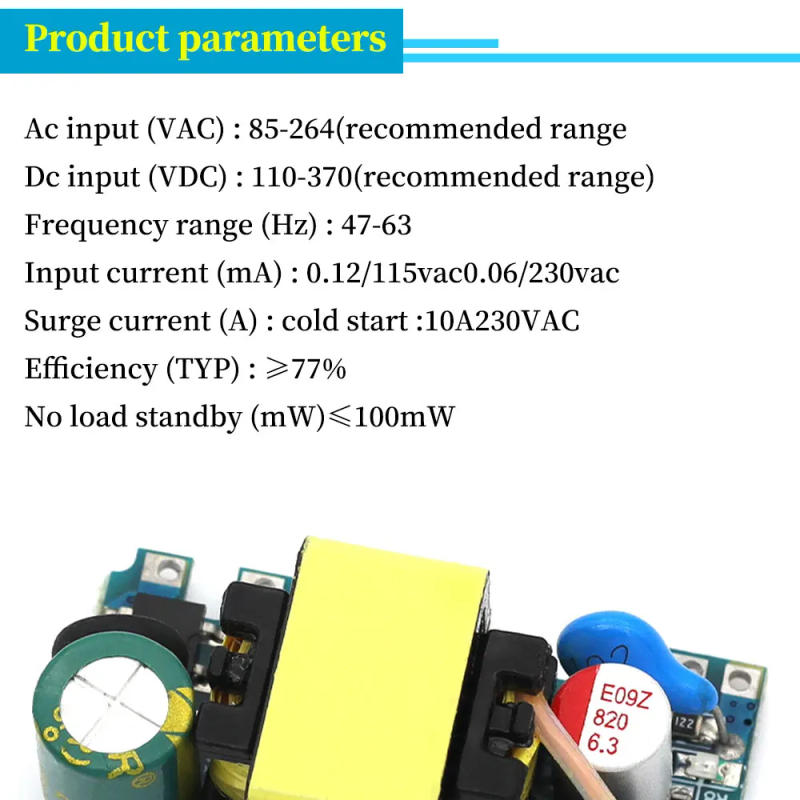 Description Picture 3 of item1/5/10Pcs AC-DC Converter 110V 220V to 5V 2A Buck Voltage Regulator Low Ripple Switching Power Supply Module