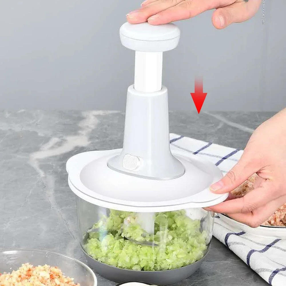 Description Picture 6 of itemManual Vegetable Mincers Press Type Household Garlic Meat Cutter Grinders Whisk Stirre Kitchen Food Chopper Mini food Processor