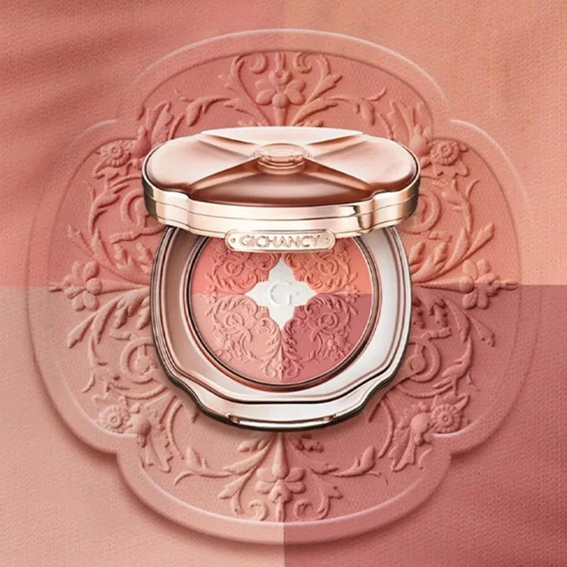 Description Picture 3 of item5 Colors Face Blush Palette Matte Mineral Blush Powder Bright Shimmer Matte Face Blush for Cheek and Eye Shadow Make-up