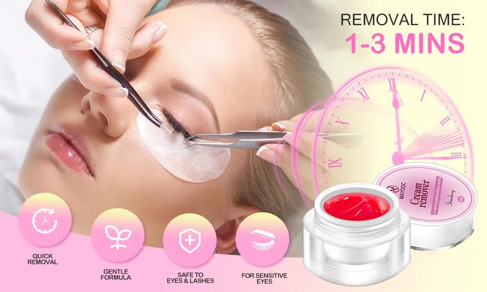 Description Picture 4 of itemMAYOOC 5/15g Eyelash Glue Remover Quick Dry Adhesive Transparent Professional Cream Remover For Eyelash Extension Custom Logo