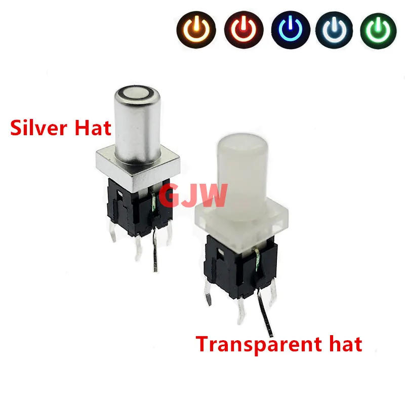 Description Picture 3 of item10 sets LED Push Button Switches PB6149L LED Blue/Red/yellow/Green Light + Square Button Caps