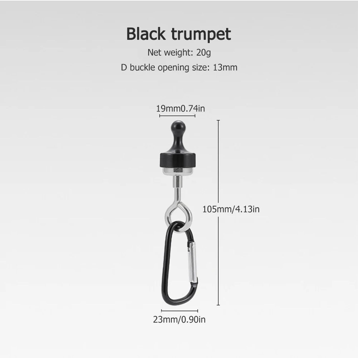 Description Picture 6 of item10/20/30/40/50PCS Strong Magnetic Hooks Lanyard Tent Clip Pulling Force Climbing Carabiner Clip Heavy Duty D Shape for Camping