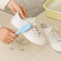 2PCS/SET Plastic Long Handled Shoe Brush Soft Bristled Ergonomic Board Brush Portable Shoe Washing Brush Shoe Cleaning