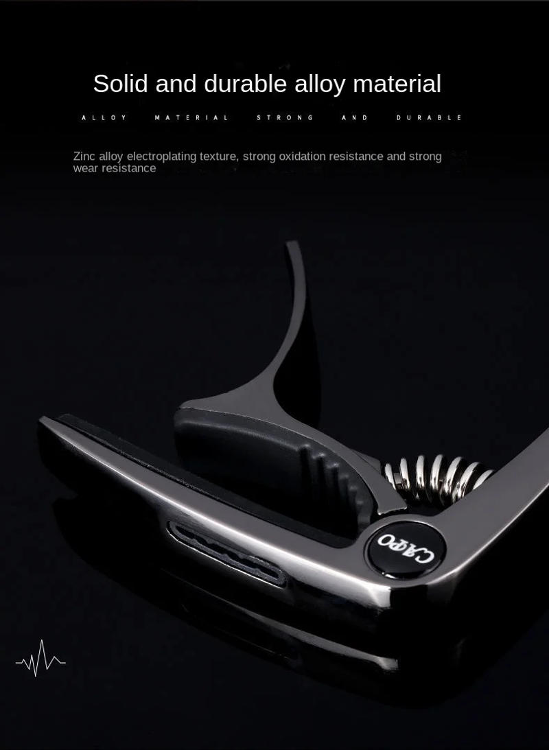 Description Picture 6 of item7Pcs Guitar Capo For Acoustic And Electric Guitar, 3 in 1 Capo With Pick Holder, Pin Puller and 5 Guitar Picks, Ukulele Capo