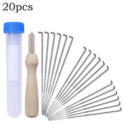 20pcs/set Sewing Needles 3 Sizes Felting Needles Artesanato Wool Felt Pocked Needles Set DIY Craft Felt Tools With Wood Handle