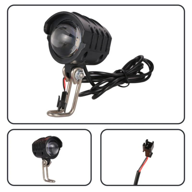 Description Picture 3 of item6V Electric Bicycle Headlight 150LUX IPX6 Waterproof Bike Headlight Lamp Metal Mid Motor Conversion Bicycle Light Road Bicycle