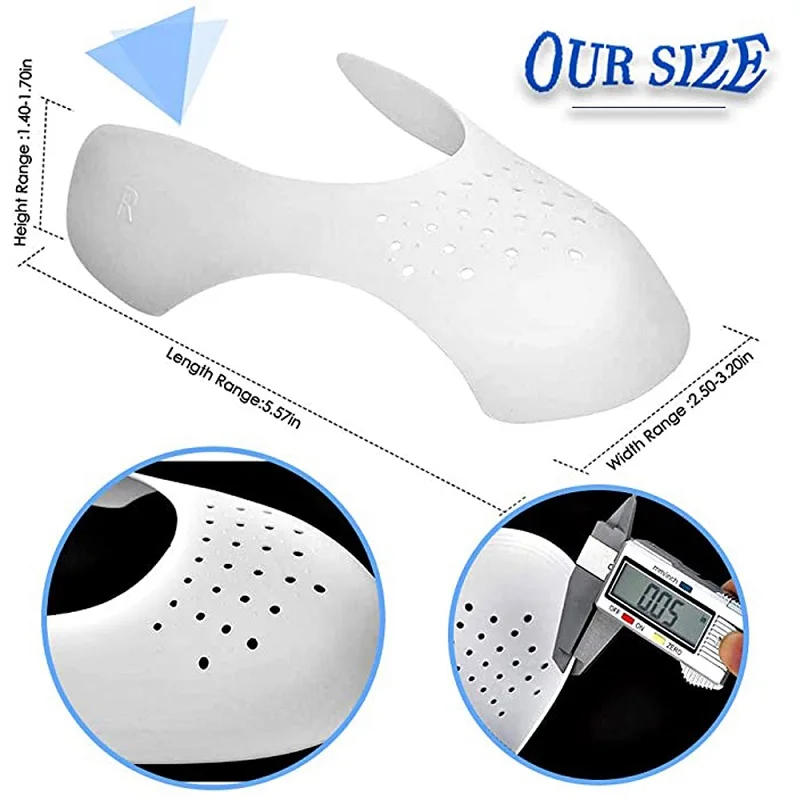 Description Picture 5 of item2 Pacs New Shoe Care Sneaker Anti Crease Toe Caps Protector Stretcher Expander Shaper Support Pad Shoes Accessories