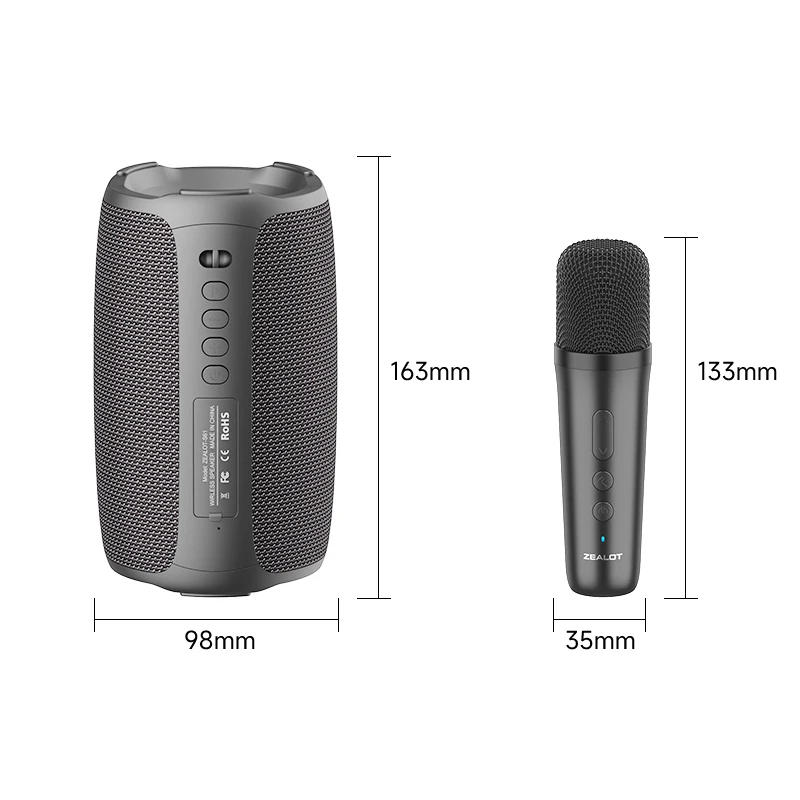 Description Picture 2 of itemZEALOT-S61M Karaoke Machine Portable Bluetooth 5.3 Speaker System with 1-2 Wireless Microphones Home Family Singing Gifts