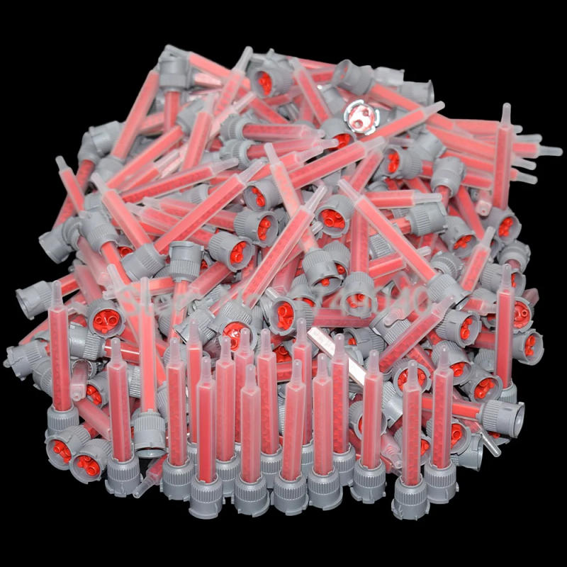 Description Picture 2 of item200pcs Static Mixing Nozzles 10:1 AB Glue Mixed Tube 90mm Square Mixer for 50ml 10:1 Epoxy Resin Structural Adhesives Cartridges