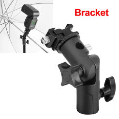 Universal Flash Hot Shoe Umbrella Holder Mount Adapter for Studio Light Type E Stand with 1/4 3/8 Screw Bracket Studio Accessory