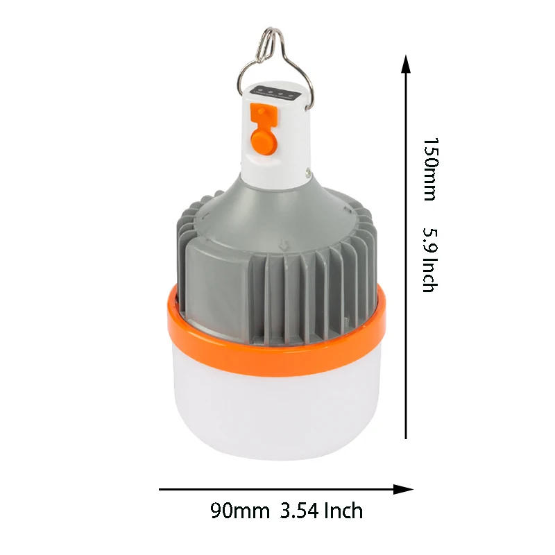 Description Picture 6 of item1PC Outdoor USB Rechargeable LED Lamp Bulbs 150W Emergency Light Hook Up Camping Fishing Portable Lantern Night Lights LT078