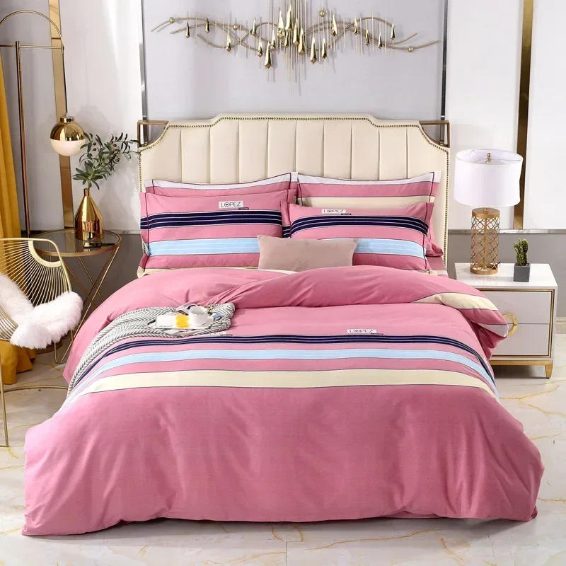 Description Picture 2 of item2023  autumn style pure cotton matte bed sheets, quilts, bedding sets Cotton matte four piece spring GREY