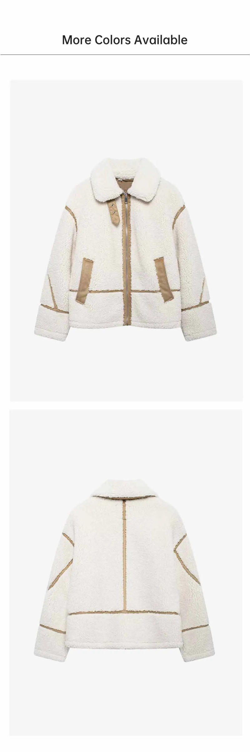 Description Picture 5 of itemPB&ZA 2024 Autumn/Winter New Product Casual Women's Fashion Fleece Double sided Jacket Top