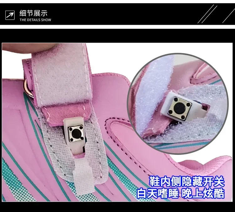 Description Picture 5 of itemboys and girls Roller Skates Tow Wheels Shoes Glowing Light LED Children Fashion Luminous Sport Casual Wheelys Skating Sneakers