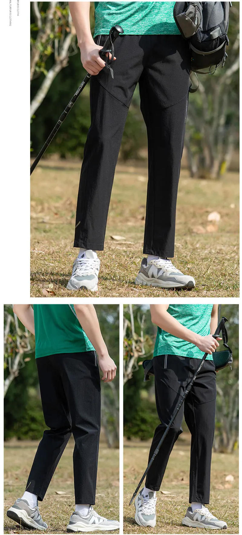 Description Picture 3 of itemSummer Zip Pockets Sweatpants Men Plus Size Sportswear Quick Dry Ice Silk Casual Track Pants Male Loose Sport Trousers 7xl 8xl