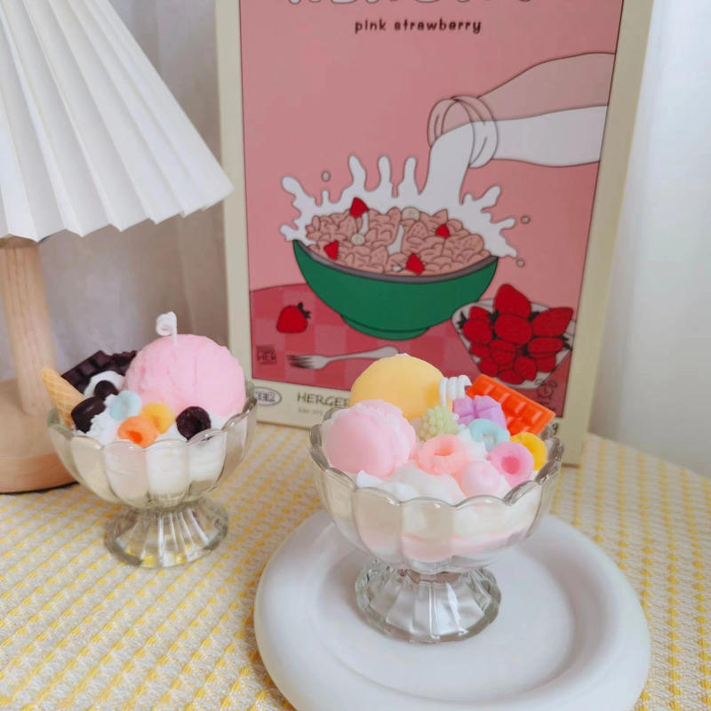 Description Picture 3 of itemIce Cream Ball Shaped Candle Making Silicone Mold DIY Scented Soap Aroma Candle Handmade Cake Decor Reusable Silicone Mold