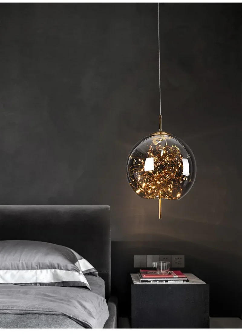 Description Picture 5 of itemLuxury Modern Drop Pendant Light Gypsophila Design Art Chandelier Glass Fixture Lamp for Hotel Lobby Living Room