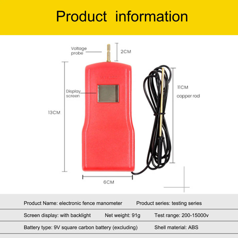 Description Picture 5 of item200-15000V Electronic Fence Voltage Tester Ranch Fence Voltage Meters Cattle and Sheep Farm Ranch Garden Fence Voltage Sensor
