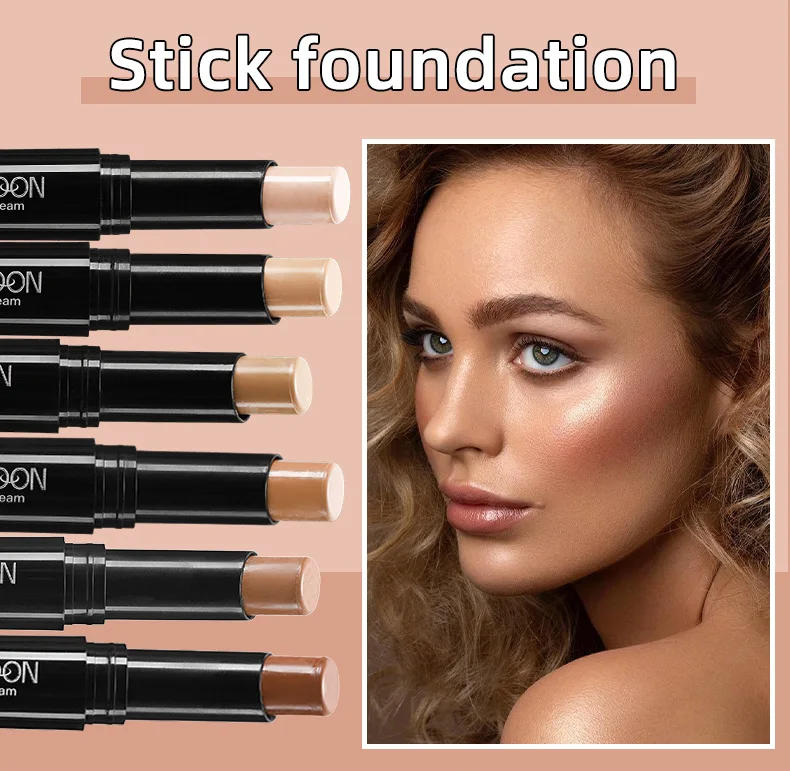 Description Picture 3 of itemFace Foundation Concealer Stick Face Bronzer Contouring Make Up Base Foundation Cream Matte High Coverage Dark Circle Cosmetics