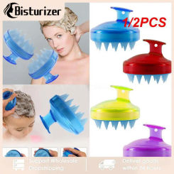 1/2PCS Massage Shampoo Brush Silicone Head Body Scalp Massage Brush Comb Hair Washing Comb Shower Bath Brush