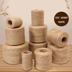 50/80/100M1- 2mm Natural Jute Rope String Ribbon Crafts DIY Vintage Jute Cord Twine Thread Sewing Party Wedding Home Decortion