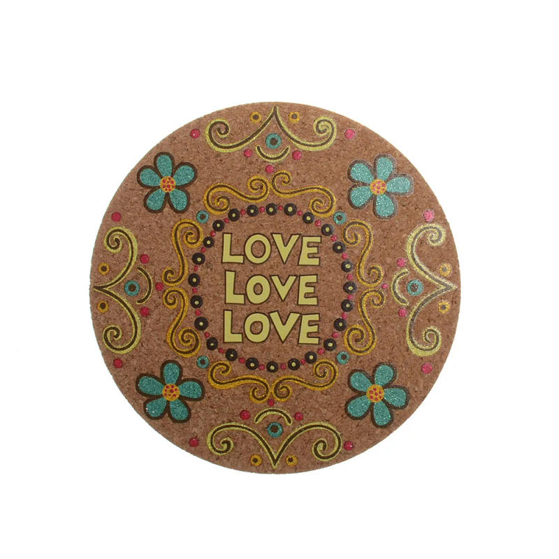 Description Picture 6 of item4pcs Natural Cork Round Cup Mat Drink Coasters Heat Insulation Patterned Pot Holder Mats For Coffee Table Tabletop Kitchen tools