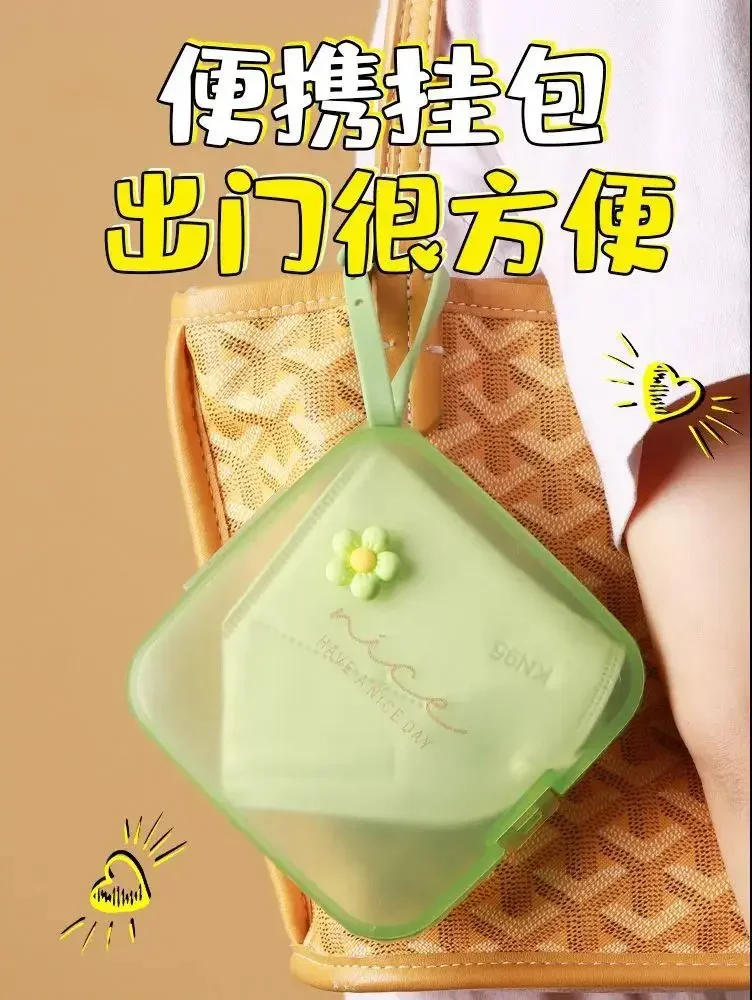 Description Picture 2 of item1PCS Disposable Mask Storage Box Portable Mask Holder Box To Store Masks Home Dustproof Mask Holder Box Ornaments Storage