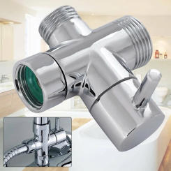 1/2 Valve Head Faucet Bathroom Accessories Water Separator Switch Adapter Adjustable Control 3 Way Connector Shower Diverter