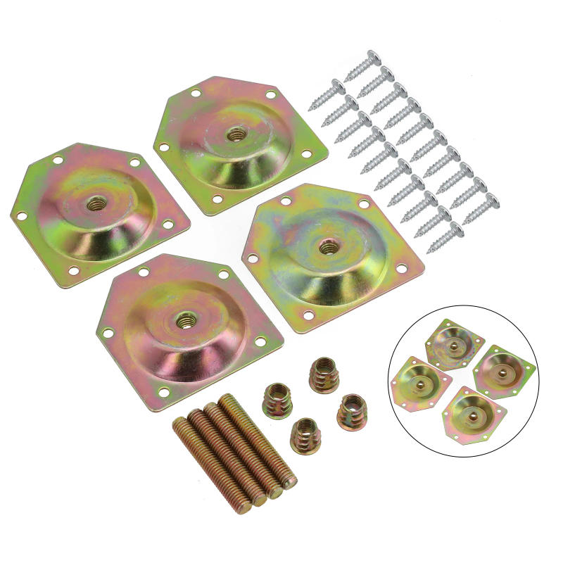Description Picture 5 of item4pcs Angled Wood Legs Fixing Plate Bracket Furniture Table Feet Set W/Screws For 3cm-4cm Solid Wood Legs Connection