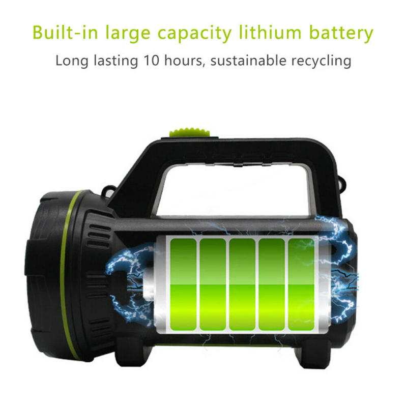 Description Picture 3 of itemRechargeable Flashlight with Sharp Light Handheld LED Spotlight Torch Waterproof Flashlight with Large Capacity Battery