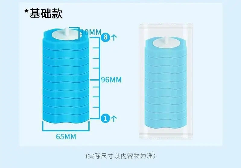 Description Picture 5 of item24 Pack Disposable Toilet Brush Refills Upgraded 3 Layer Foam Cleaning Sponges Heads for Toilet Bathroom Bowl Cleaner Supplies